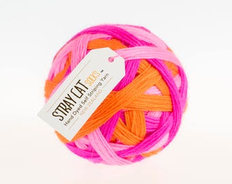 LOLLYPOP - vibrant hand dyed self striping sock yarn