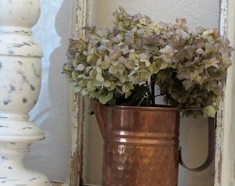 Vintage Copper Pitcher Farmhouse Decor - Hammered Copper Turkish Pitcher