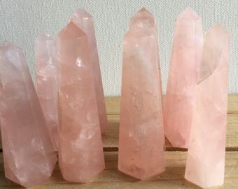 Rose Quartz Point Crystal Tower,6 Faced, Love Stone,Healing Stone, Healing Crystal, Chakra Stone, Spiritual Stone