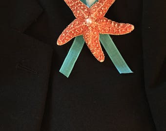 Xo bouquet starfish boutonniere five in package