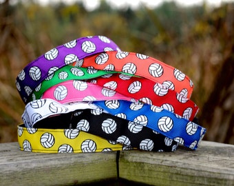 Womens Sport Volleyball Headband - Volleyball Team Headbands for Girls - Choice of Size & Color - Athletic Headband Adult Volleyball Gifts