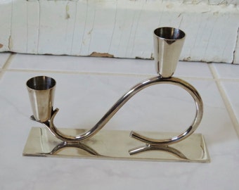 Silver Rogers Candle Holder Vintage Silver Plated Two-tiered Candlestick Holder Decoration
