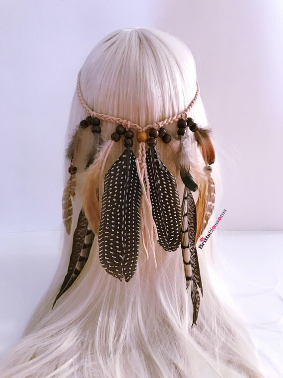american indian feather headband