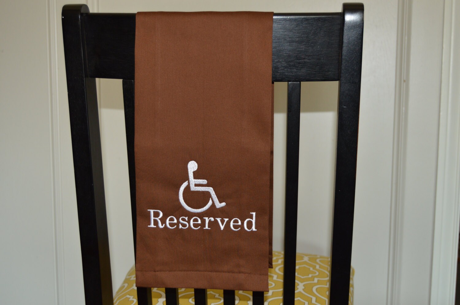 Handicapped Reserved Sign For Auditorim Church Chair Pew