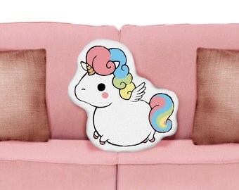 fat unicorn pillow