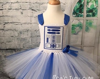 R2D2 tutu, R2D2 tutu dress, R2D2 costume, R2D2 dress, R2D2 halloween costume, Star Wars costume, Star Wars tutu, Star Wars wedding
