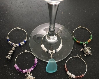 Nautical Wine Glass Charms (Set of 5)
