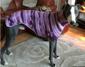 Blackcurrant Jumper, Whippet Jumper, Whippet Coat, Dog Clothes, Dog Jumper