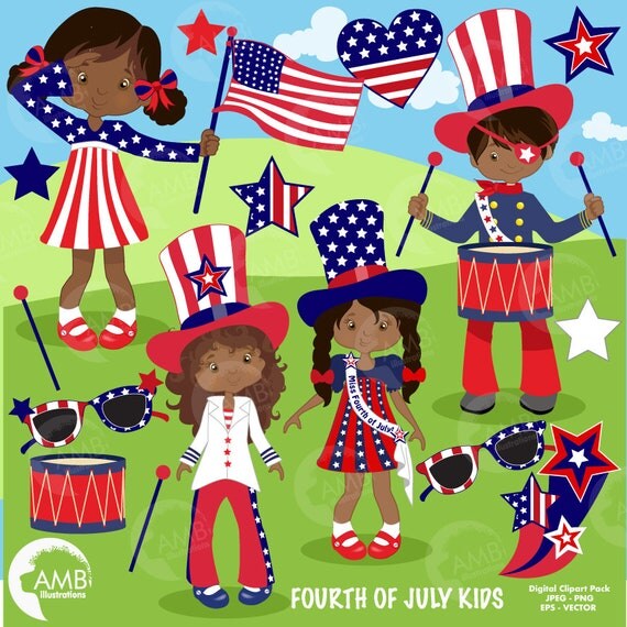 Fourth of July clipart kids clipart Independence Day