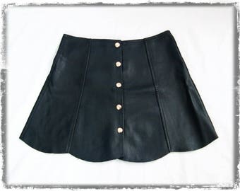 Vintage scallop edge A-line mini skirt size UK8/S