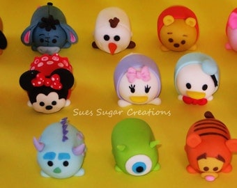 Tsum Tsums customized edible fondant cupcake toppers