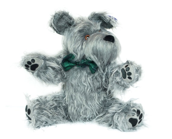 grey dog stuffed animal