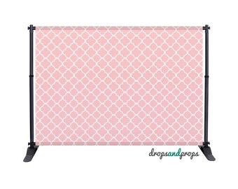 Soft Pink Quatrefoil - Photography Backdrop