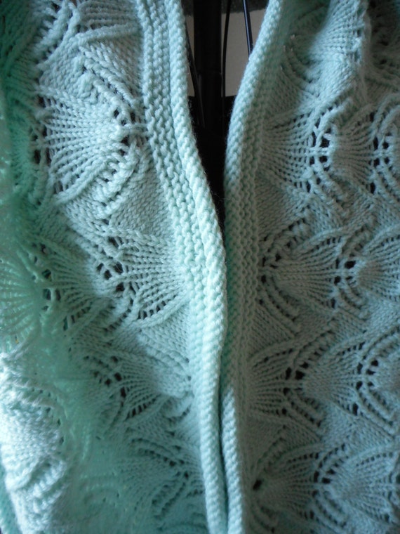 Pattern to Knit Lace Cowl in Sport weight yarn