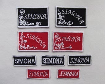 Custom embroidered Name tags ,name patch, sew on. BUY 5 GET 1 for FREE !!!