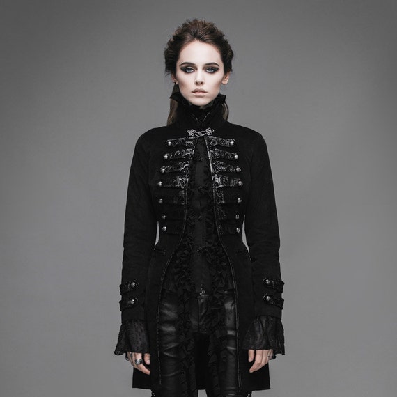 Steampunk Women Winter Coat Gothic Long Cotton Jacket by SteelSir steampunk buy now online