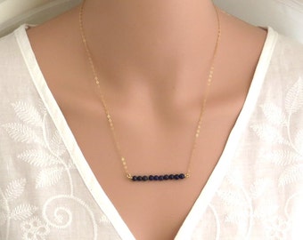 Lapis Lazuli Necklace, gold lapis necklace, blue lapis necklace, blue stone necklace, gold necklace, lapis lazuli pendant