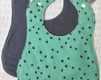 Starry Classic Bib set | classic bib | bib | baby bib | baby set | baby gift | baby gift set | unisex | gender neutral | star bib