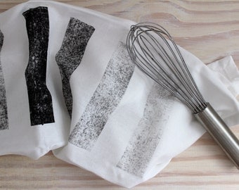 Chunky black gradient print tea towel