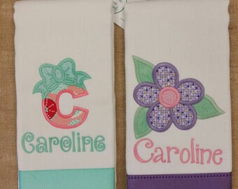Baby Girl Burp Cloth, Monogrammed Burp Cloth, Personalized Burp Cloth, Girl Burp, Burp Cloths