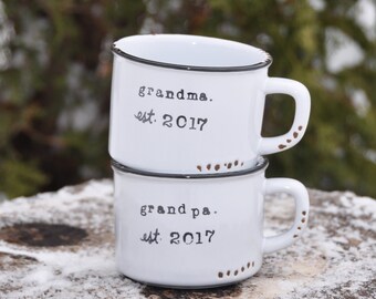 Pregnancy reveal to grandparents baby announcement pregnancy new grandparents baby reveal grandparents to be grandparents reveal mug set