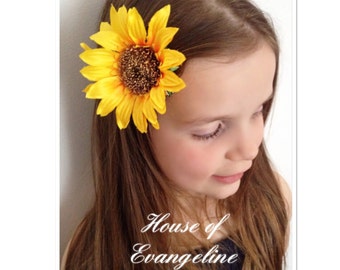 Sunflower Hair Clips/Hair accessories/Pinup/Festivals.Ref:082