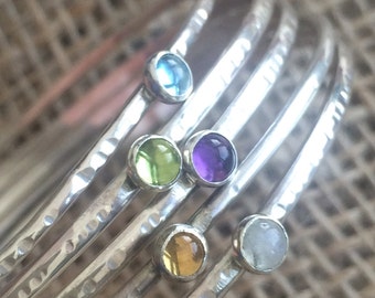 Cabochon Stacking Bangles - one supplied