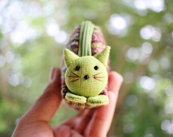 Cat coin purse, Coin purse zipper, Zipper pouch, Change pouch, Purse zipper, Gift