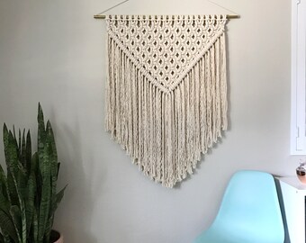 Macrame Patterns/Macrame Pattern/ Macrame Wall Hanging Pattern/Wall Hanging/Modern Macrame/Pattern/DIY/Name: XL Triangle
