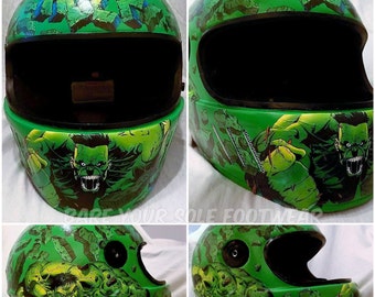 Send Me Your Helmet and I'll Make it Marvelous! Marvel and DC Comics. Hulk, Iron Man, Avengers, Captain America, Batman, Harley Quinn.