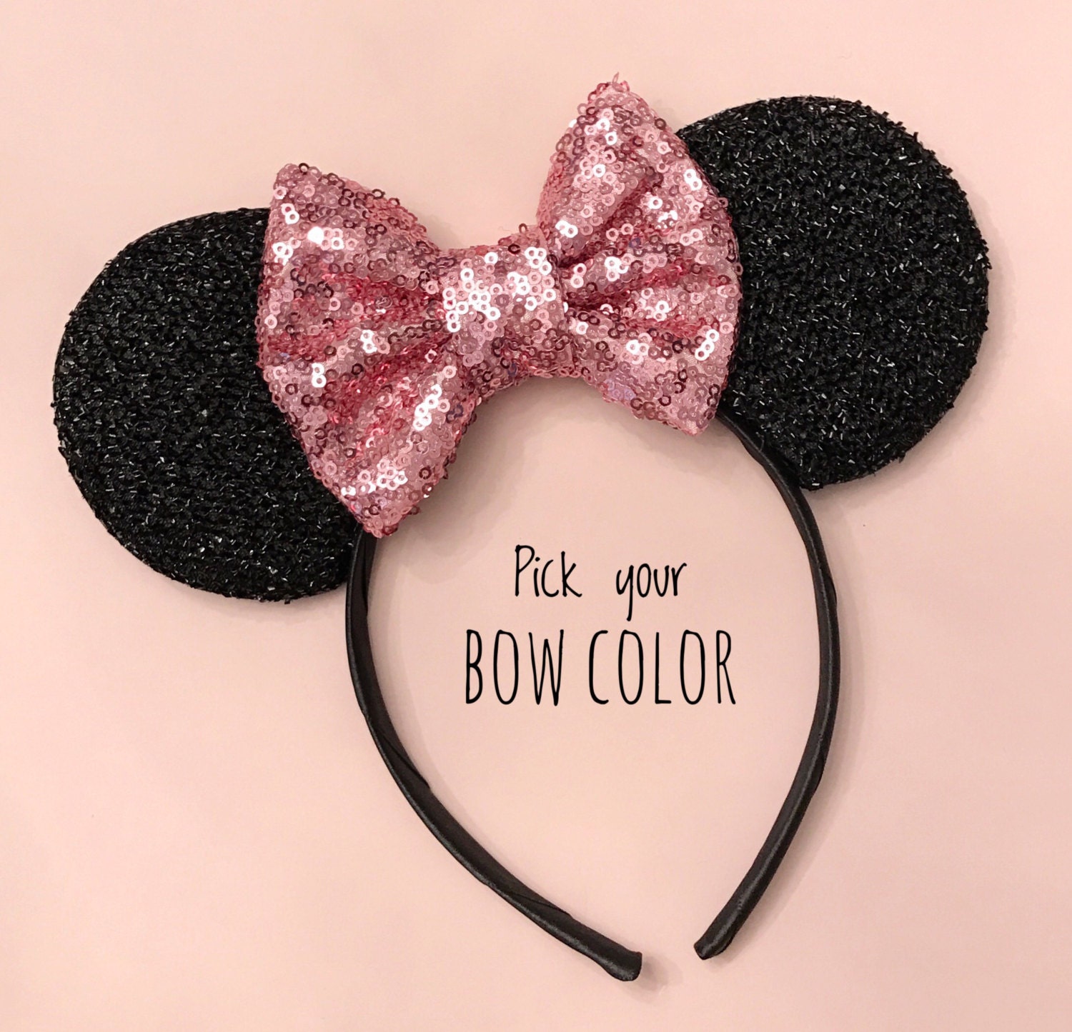 Minnie Ears Minnie Mouse Headband Mickey Ears by GoldandArrows