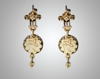 14k Retro Victorian post earrings