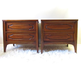 Mid Century Modern Kent Coffey Marquee Modern Nightstands / End Tables