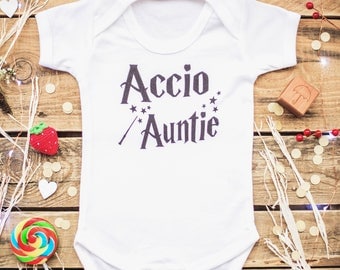 Accio Auntie Auntie Shirt Auntie Baby Clothes Auntie Shirt Auntie Bodysuit Favorite Auntie Auntie's Favorite Auntie Bodysuit Potter Baby