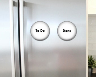 To Do and Done Refrigerator Magnets - Chore Magnets - Family Organization - Command Center - Family Chores -.Family Note Board - Appointment