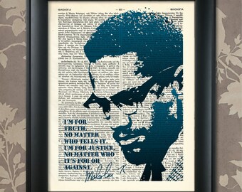 Malcom X Quote, Malcom X Print, Malcom X Art, Malcom X Poster, Malcom X Decor, African American Art, Black Power Print, Black Lives Matter