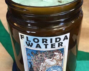 Florida Water vigil spell candle - soy candle hoodoo magic