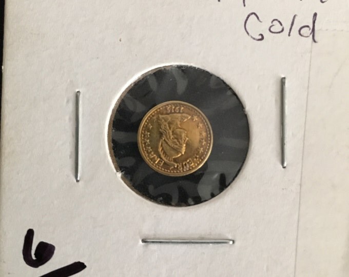 Storewide 25% Off SALE Antique 1915 California 1/2 Gold Eureka Token Coin Featuring State Bear With Raised Star Accents