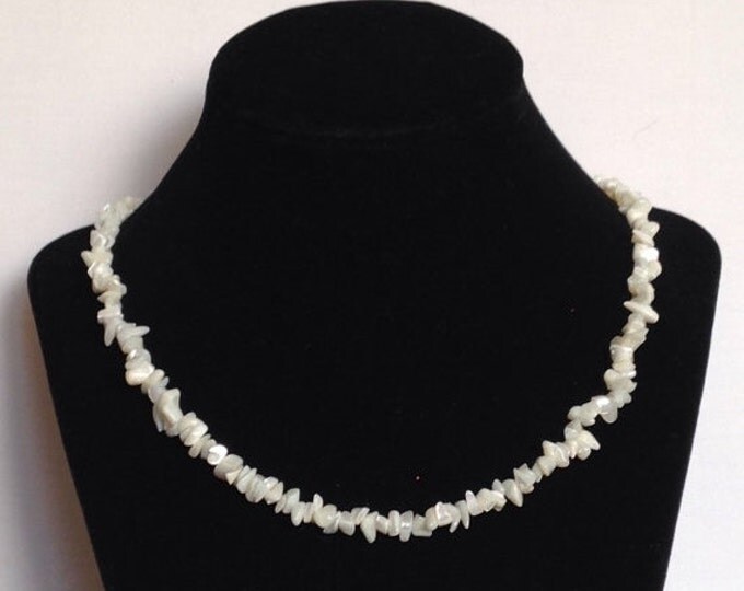 Storewide 25% Off SALE Vintage Milky Cream Polished Coral Rock Style Handcrafted Infinity Necklace Featuring Intricate Layered Design