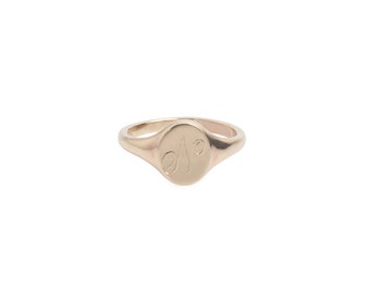Pinky ring womens small signet ring