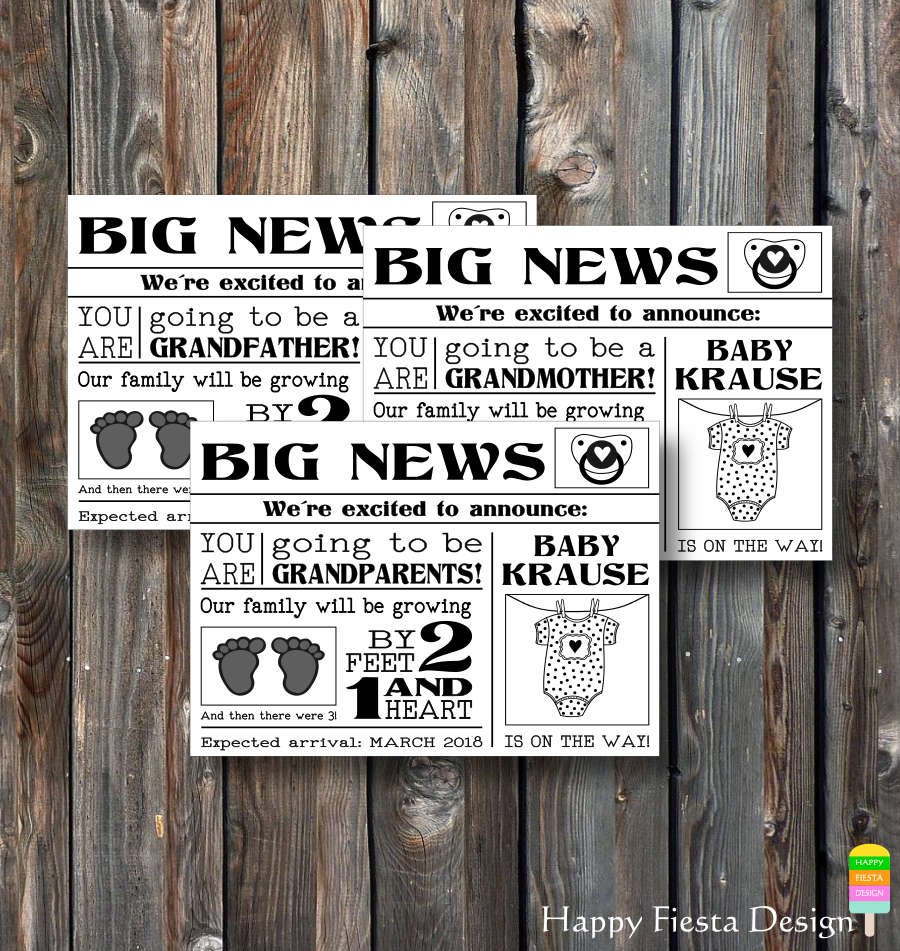 PRINTABLE Pregnancy Announcement CardPregnancy Reveal To