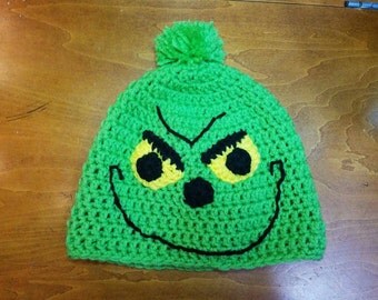 Crochet grinch hat | Etsy