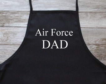 Air Force DAD Apron w/Pockets, Embroidered (Times New Roman Font) ***Ready to Ship in 1 Day!