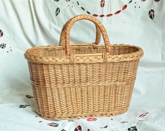 Wicker Purse, Wicker Bag, Handwoven Willow Handbag, Small Wicker Bag, Willow Purse, Small Basket Purse, Basket Bag, Basket Tote