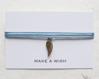 Wish bracelet, make a wish bracelet, friendship bracelet, wing bracelet, W46