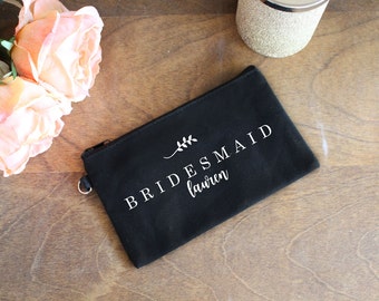 Personalized Bridesmaids Cosmetic Bag - Bridesmaid Cosmetic Bag - Wedding Cosmetic Bag - Personalized Cosmetic Bags for Bridesmaids - Gift