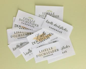 fabric labels, iron on label, quilt labels, fabric tags, knitting label, sewing label, personalized sewing label, custom fabric label, NF13