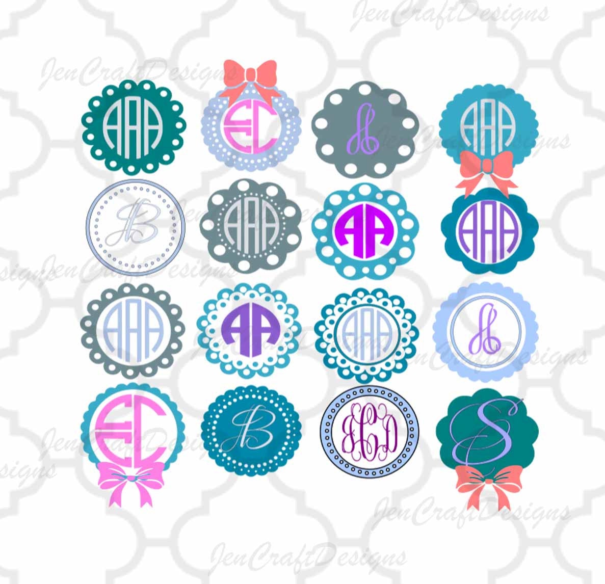 Download Circle Monogram Frame SVG Cut Files for Vinyl Cutters Screen