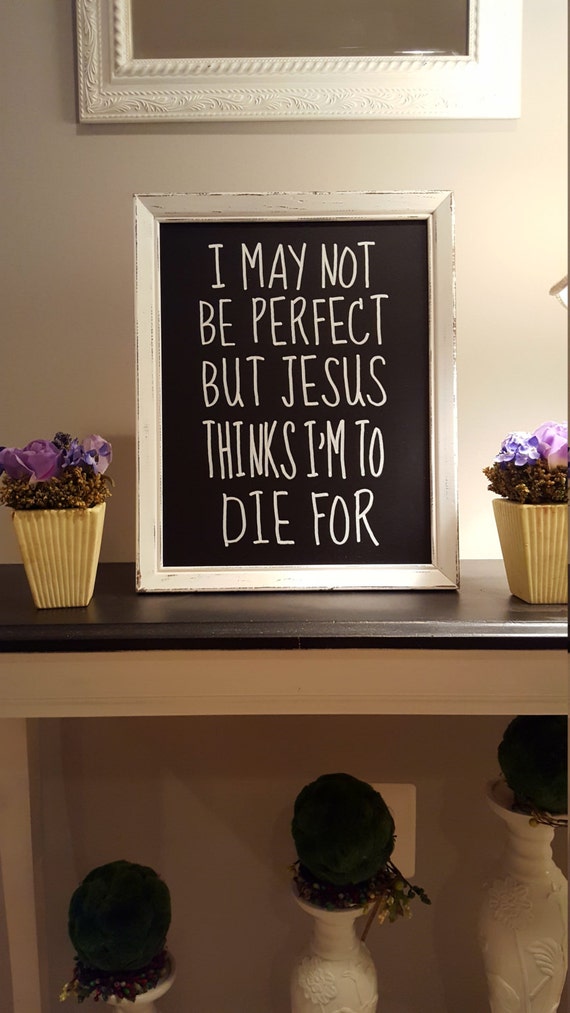 Christian Art Jesus Handpainted Chalkboard Wall Art Quote