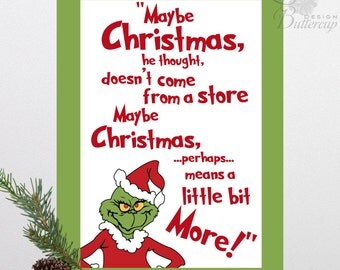 The grinch quote | Etsy